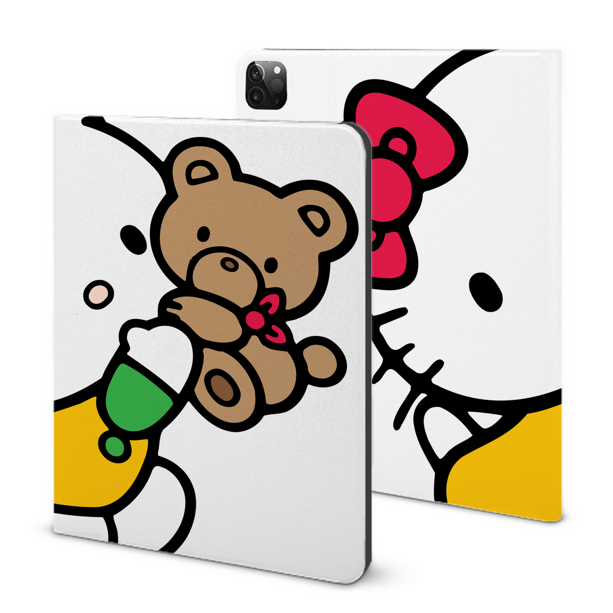 （画像用） Hello Kitty ハローキティ IPadケース ペンホルダー付き ブックスタイルデザイン